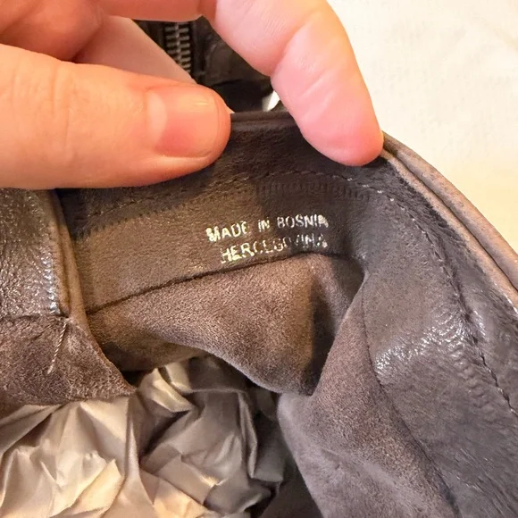 A.S.98 Judd Brown/Gray Leather Strappy Calf Boots Size 39/8.5 Western Boho - Picture 13 of 16